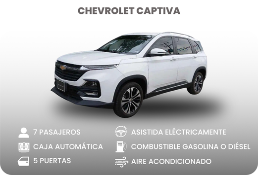 Rent a Car Cali camionetas - Chevrolet Captiva